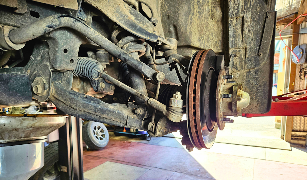 Isuzu D-Max undergoing a major service brakes